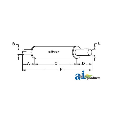 A & I Products Muffler 23" x5" x5" A-767994M91